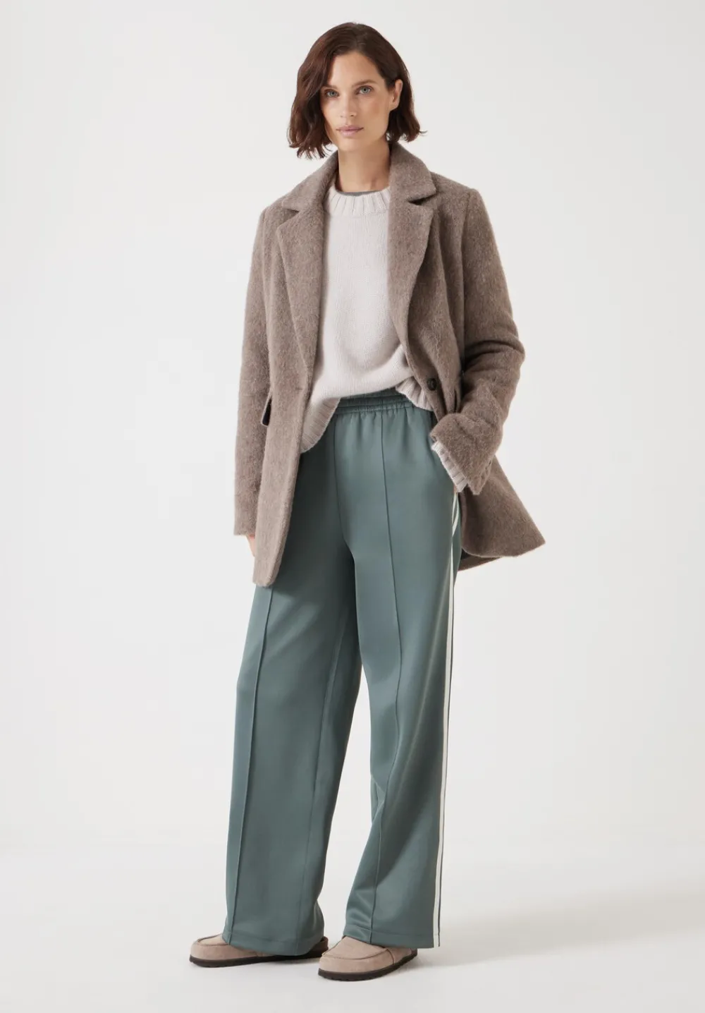 hush Joggers & Leggings|Trousers|Harrison Side Stripe Joggers Sage Green
