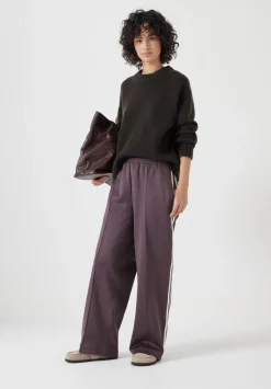hush Joggers & Leggings|Trousers|Harrison Side Stripe Joggers Raisin Brown
