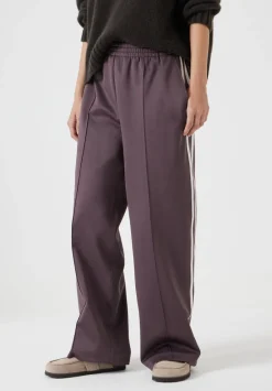 hush Joggers & Leggings|Trousers|Harrison Side Stripe Joggers Raisin Brown