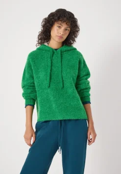 hush Sweatshirts & Hoodies|Jumpers & Cardigans|Hazel Alpaca Wool Hoodie Bright Green
