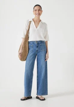 hush Tops & T-Shirts|Jumpers & Cardigans|Interest Stitch Collar Top Soft White