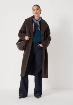 hush Jackets & Coats|Italian Wool Cocoon Coat Dark Brown