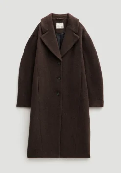 hush Jackets & Coats|Italian Wool Cocoon Coat Dark Brown
