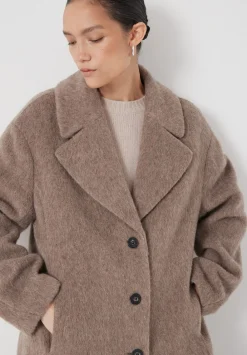 hush Jackets & Coats|Italian Wool Cocoon Coat Oatmeal Grey