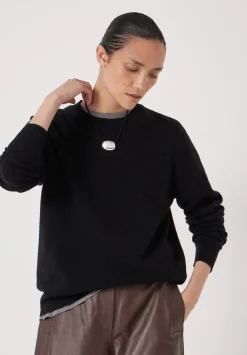 hush Jumpers & Cardigans|Ivy Merino Wool Jumper Black