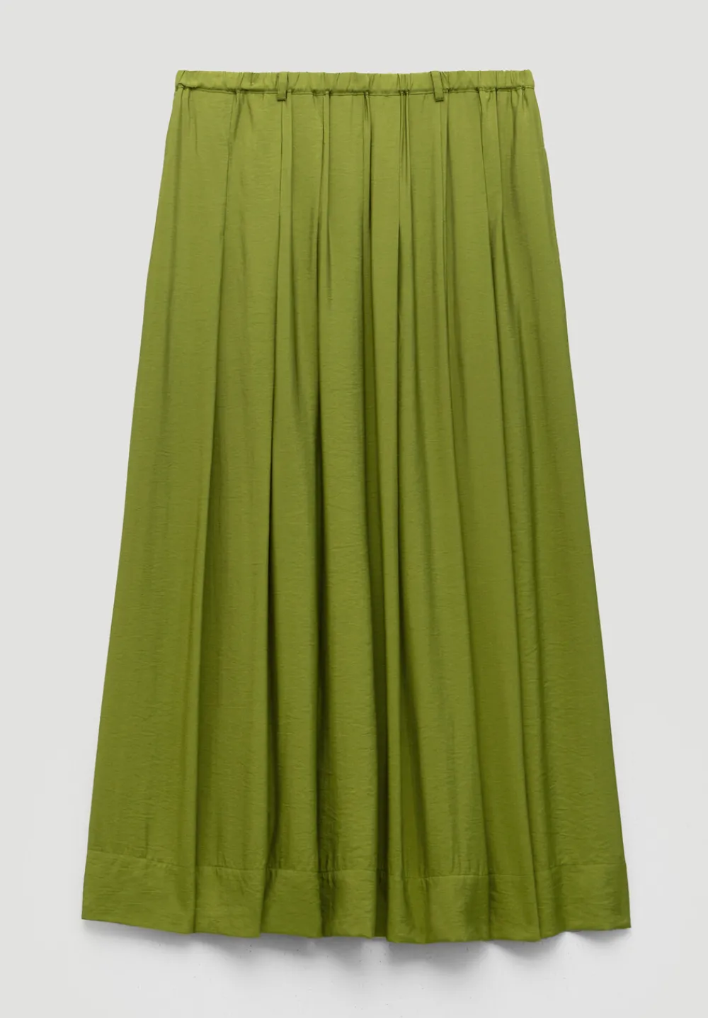hush Skirts|Ivy Pleated Air Flow Midi Skirt Olive Green