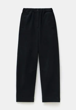 hush Trousers|Jeans|Jack Barrel Leg Pull On Cotton Trousers Black