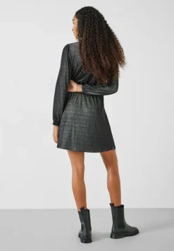 hush Dresses|Jasleen Jersey Mini Dress Black