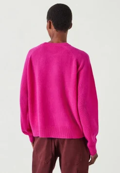 hush Jumpers & Cardigans|Jasmine Cashmere Rib Detail Jumper Magenta Pink
