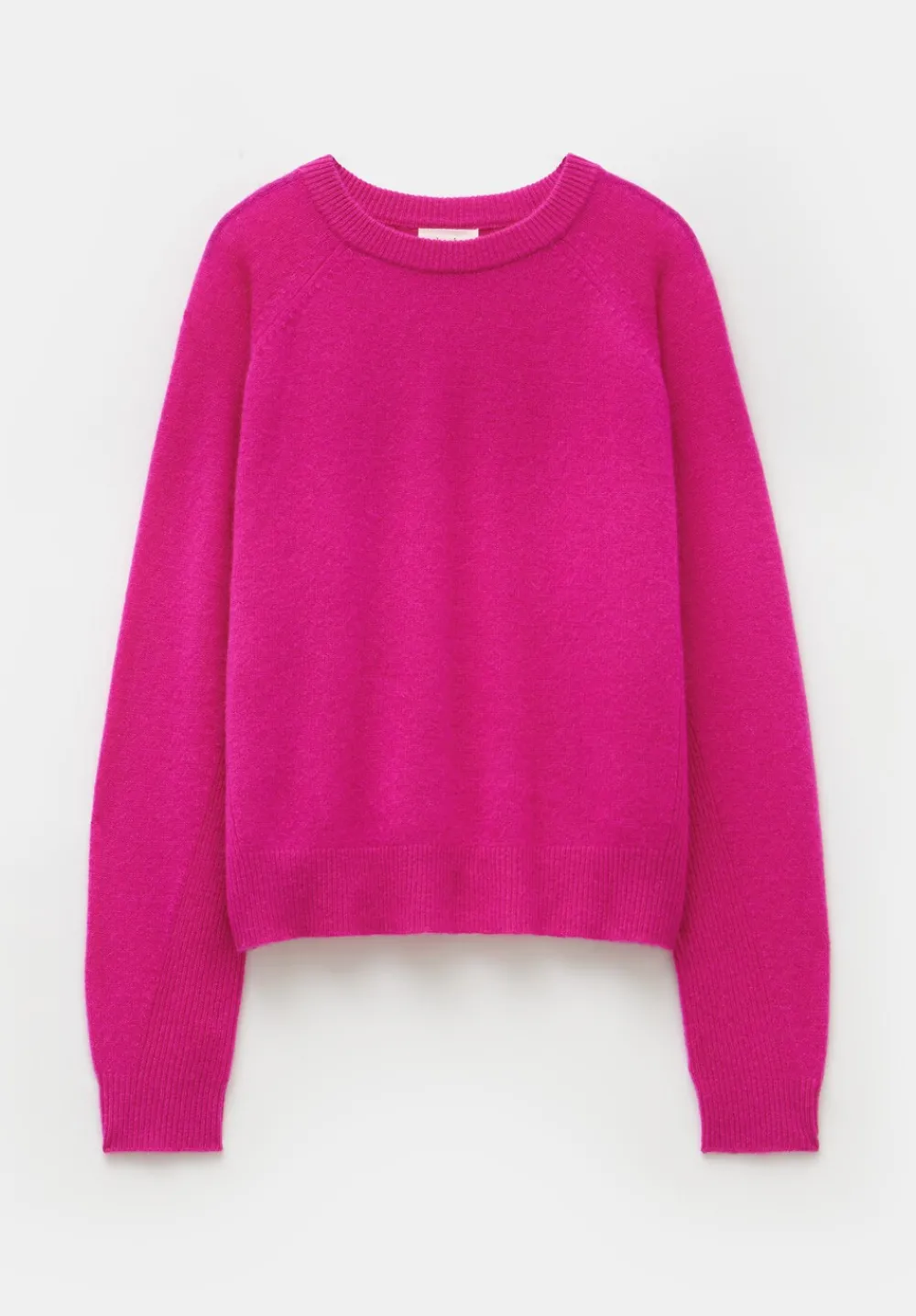 hush Jumpers & Cardigans|Jasmine Cashmere Rib Detail Jumper Magenta Pink