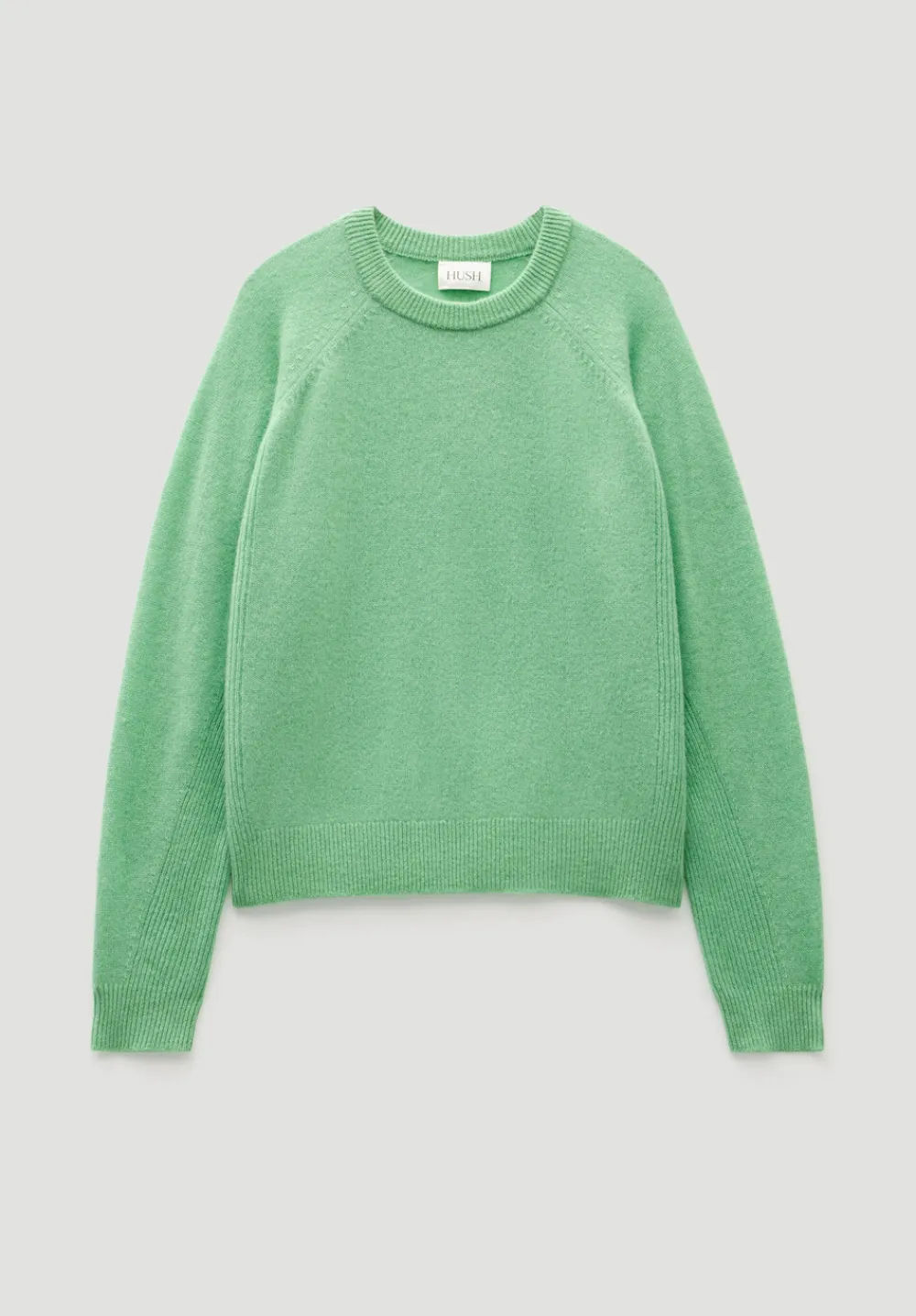 hush Jumpers & Cardigans|Jasmine Cashmere Rib Detail Jumper Apple Green