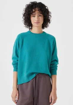 hush Jumpers & Cardigans|Jasmine Cashmere Rib Detail Jumper Green