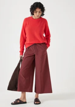 hush Jumpers & Cardigans|Jasmine Cashmere Rib Detail Jumper Tomato Red