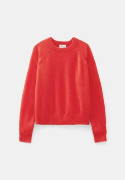 hush Jumpers & Cardigans|Jasmine Cashmere Rib Detail Jumper Tomato Red