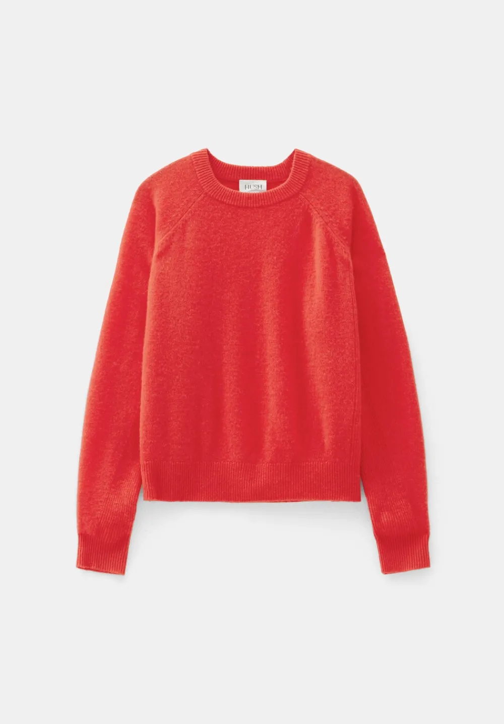 hush Jumpers & Cardigans|Jasmine Cashmere Rib Detail Jumper Tomato Red