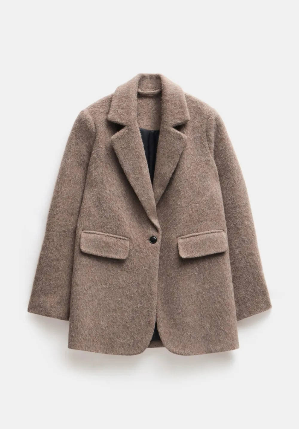 hush Jackets & Coats|Jayde Italian Wool Blazer Oatmeal Grey