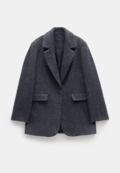 hush Jackets & Coats|Jayde Italian Wool Blazer Charcoal Grey
