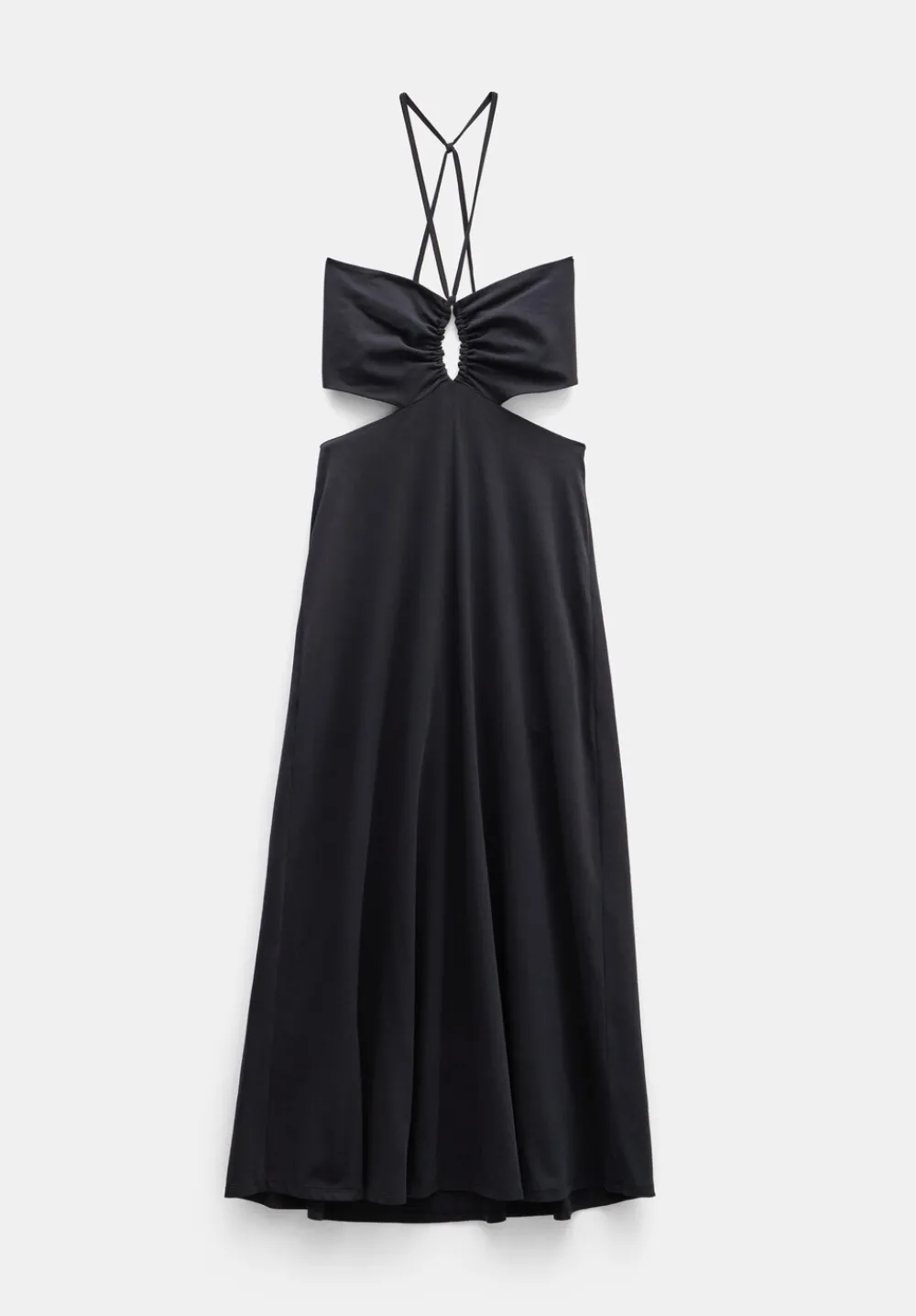 hush Dresses|Jemma Cotton Jersey Cut-out Dress Black
