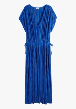 hush Dresses|Jodie Plisse Midi Dress Bright Blue