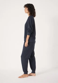 hush Pyjamas & Nightwear|Joelle Jersey Jogger Animal Print Pyjamas Navy Mix