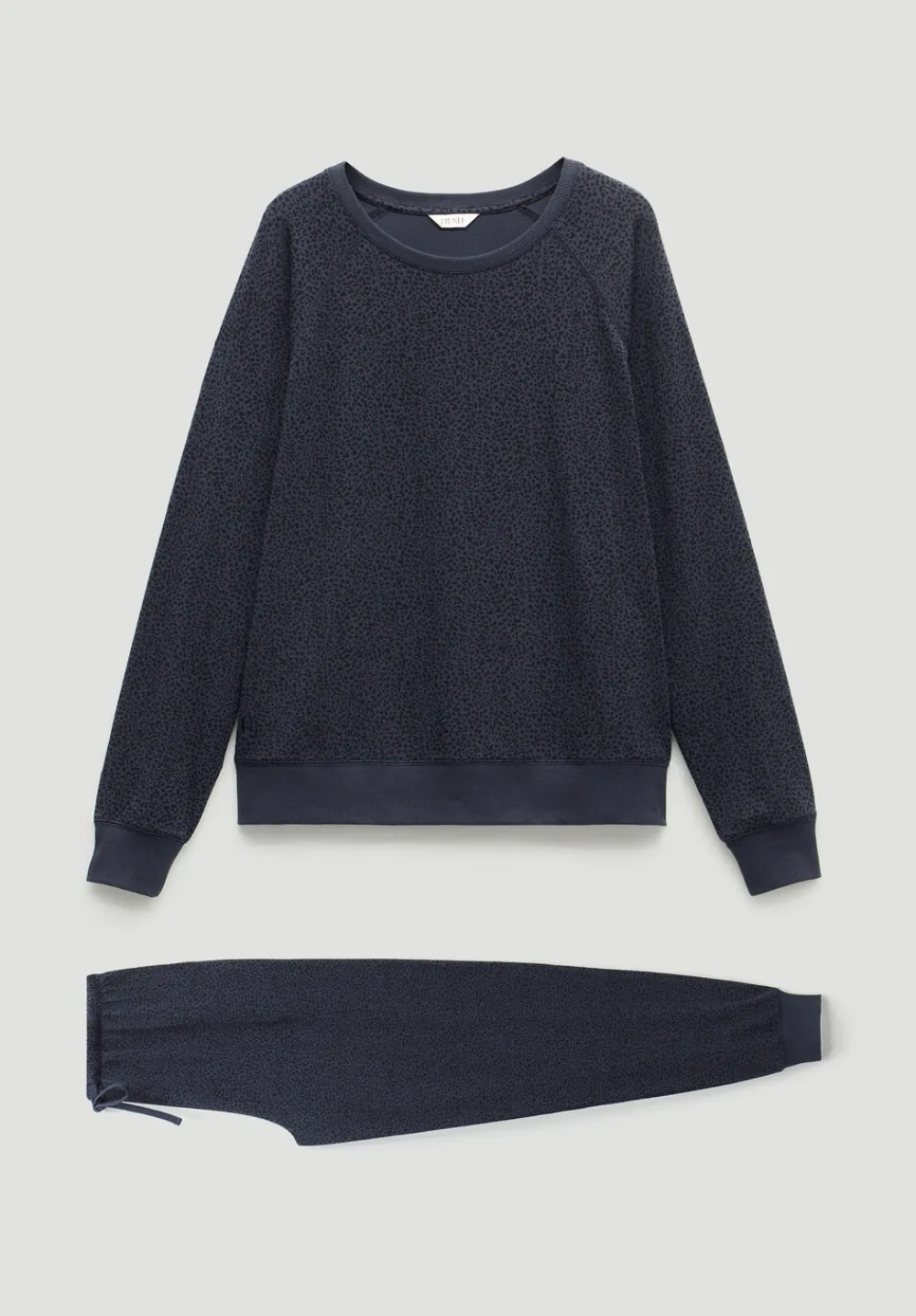 hush Pyjamas & Nightwear|Joelle Jersey Jogger Animal Print Pyjamas Navy Mix