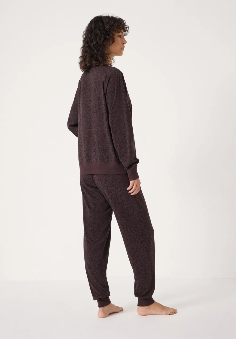 hush Pyjamas & Nightwear|Joelle Jersey Jogger Animal Print Pyjamas Brown Mix