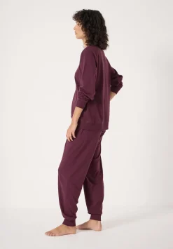 hush Pyjamas & Nightwear|Joelle Jersey Jogger Pyjamas Dark Wine Red