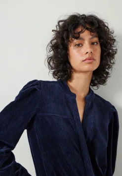 hush Jumpsuits|Joplin Cord Jersey Jumpsuit Navy