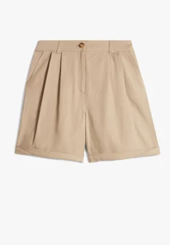 hush Shorts|Juniper Relaxed Tailored Shorts Caramel