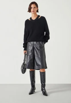 hush Jumpers & Cardigans|Kady Cotton Neck Detail Jumper Black