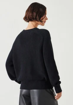 hush Jumpers & Cardigans|Kady Cotton Neck Detail Jumper Black