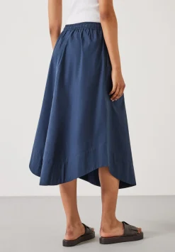hush Skirts|Kelly Curved Midi Skirt Midnight Navy