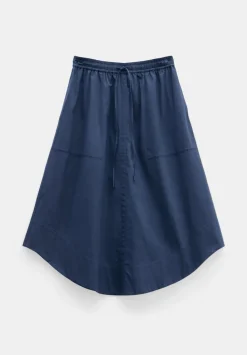 hush Skirts|Kelly Curved Midi Skirt Midnight Navy