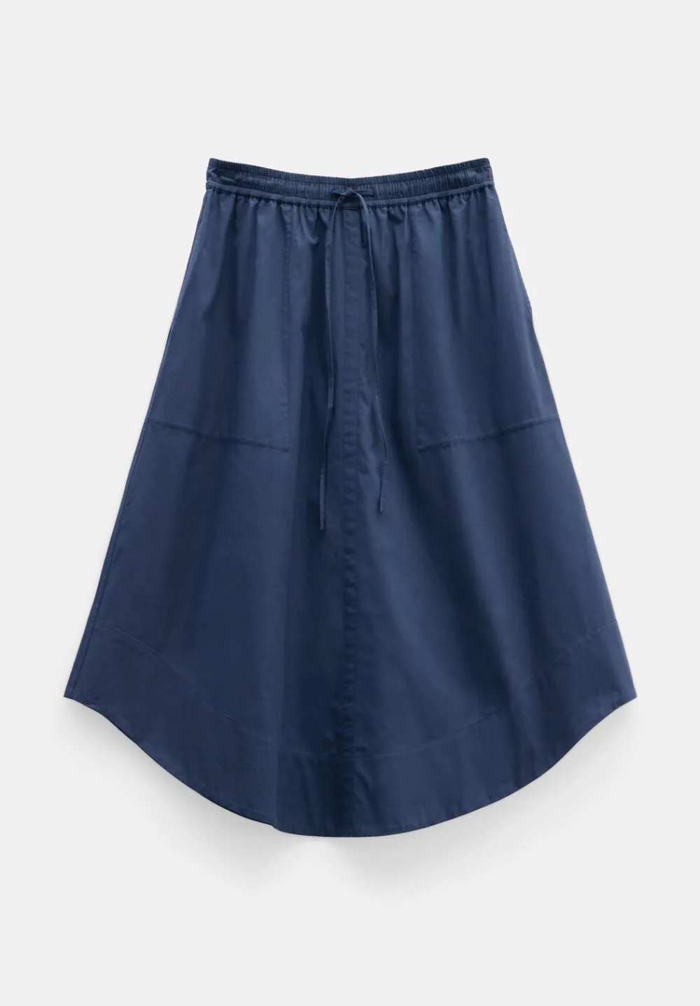 hush Skirts|Kelly Curved Midi Skirt Midnight Navy