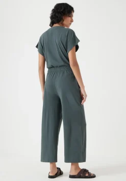 hush Jumpsuits|Dresses|Kendall Jersey Jumpsuit Washed Dark Green
