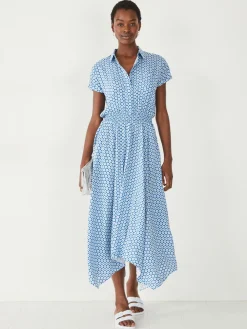 hush Dresses|Kensington Shirt Dress Star Geo Blue