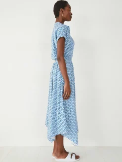 hush Dresses|Kensington Shirt Dress Star Geo Blue