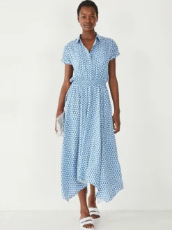 hush Dresses|Kensington Shirt Dress Star Geo Blue