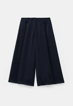 hush Trousers|Kiri Wide Culottes Navy