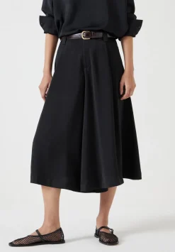 hush Trousers|Kiri Wide Culottes Black