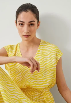 hush Dresses|Klara Relaxed Maxi Dress Blurred Animal Yellow