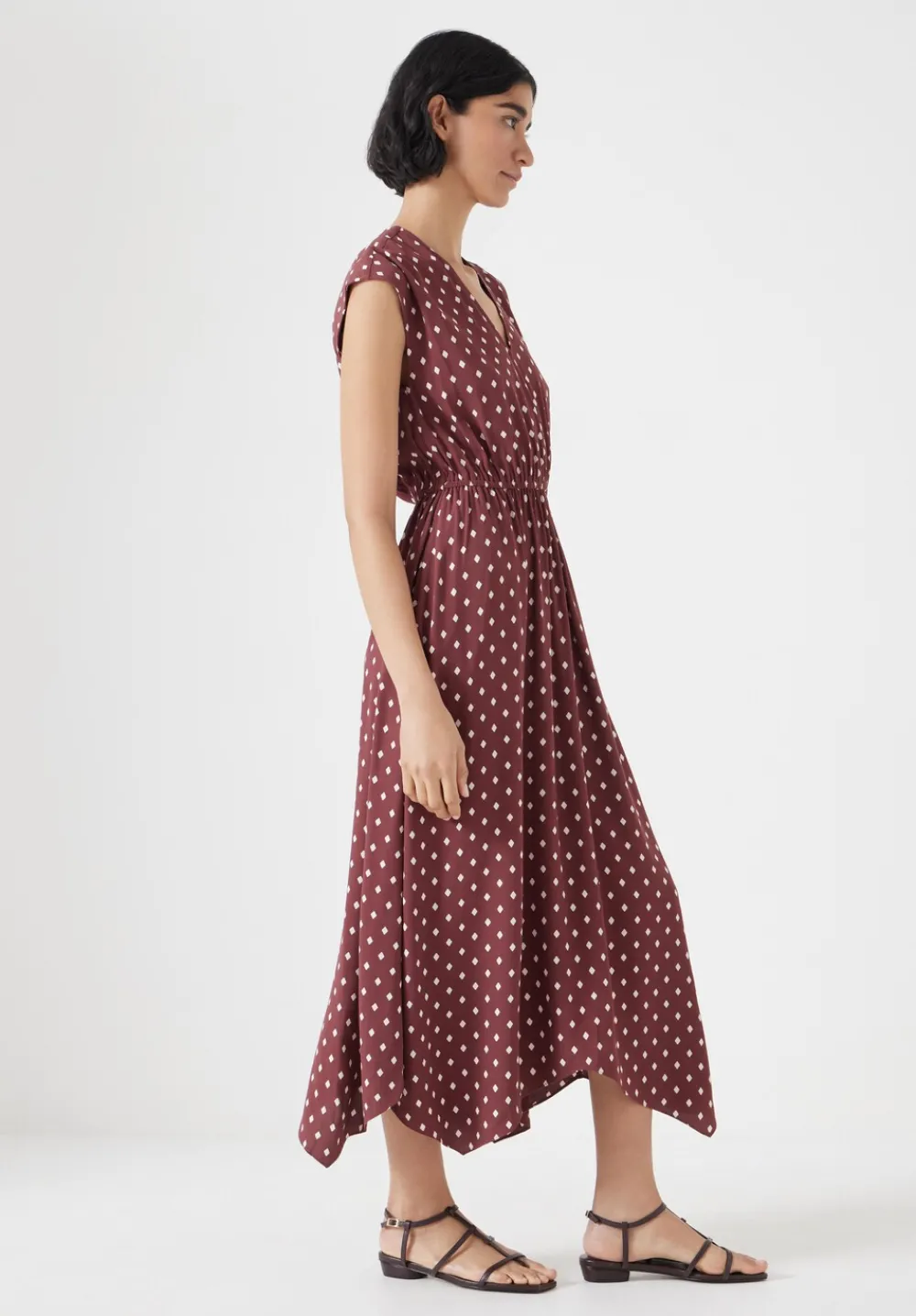 hush Dresses|Klara Relaxed Maxi Dress Dark Red Diamond