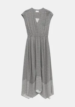 hush Dresses|Klara Relaxed Maxi Dress Triangles Black