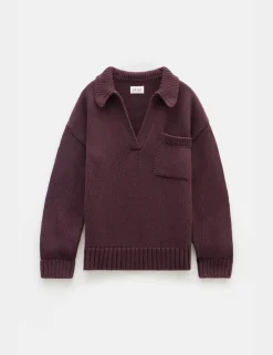 hush Jumpers & Cardigans|Knitted Cotton Rugby Jumper With Pocket Fudge Brown