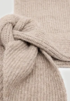 hush Scarves|Hats|Knitted Hooded Scarf Oatmeal Grey