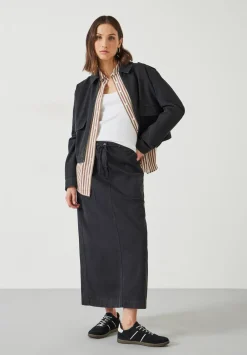 hush Skirts|Kristen Cargo Maxi Skirt Black