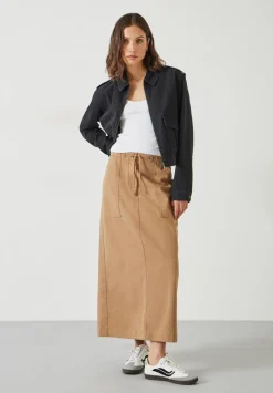 hush Skirts|Kristen Cargo Maxi Skirt Desert