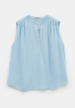 hush Shirts & Blouses|Kyla V-Neck Blouse Blue