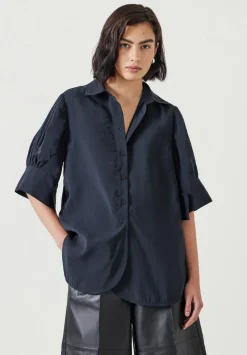 hush Shirts & Blouses|Laila Short Sleeve Shirt Black