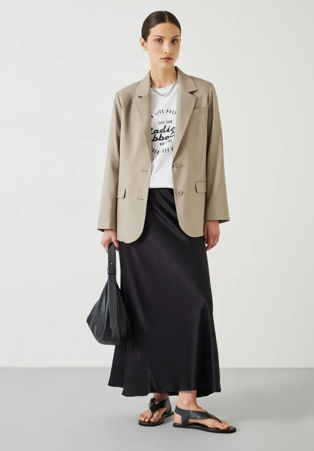 hush Jackets & Coats|Lana Relaxed Linen Blend Blazer Taupe